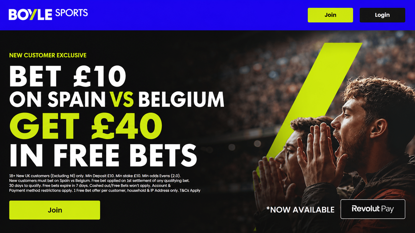 Spain vs Belgium Boylesports
