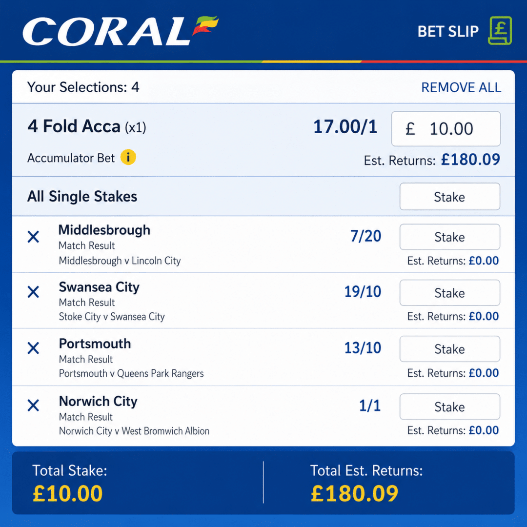 Accumulator tip 15th August