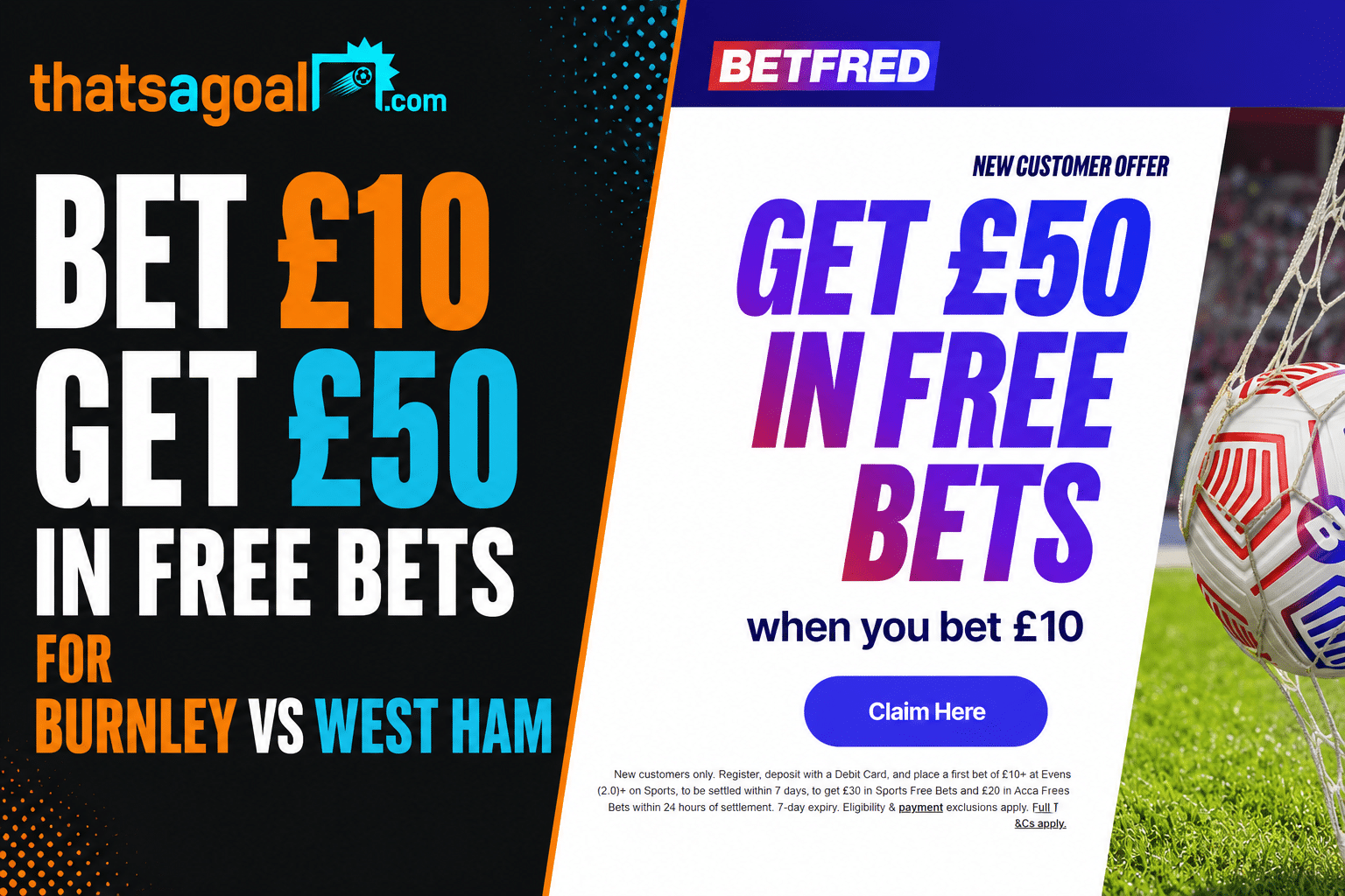 Betfred Burnley vs West Ham offer