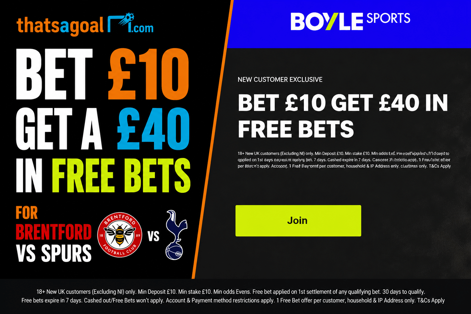 Brentford vs Spurs Boylesports