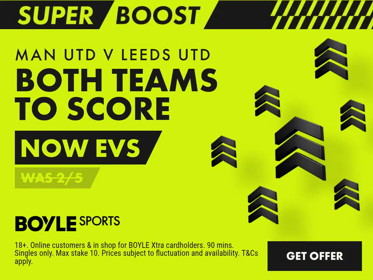BoyleSports Man Utd vs Leeds Both Teams To Score offer