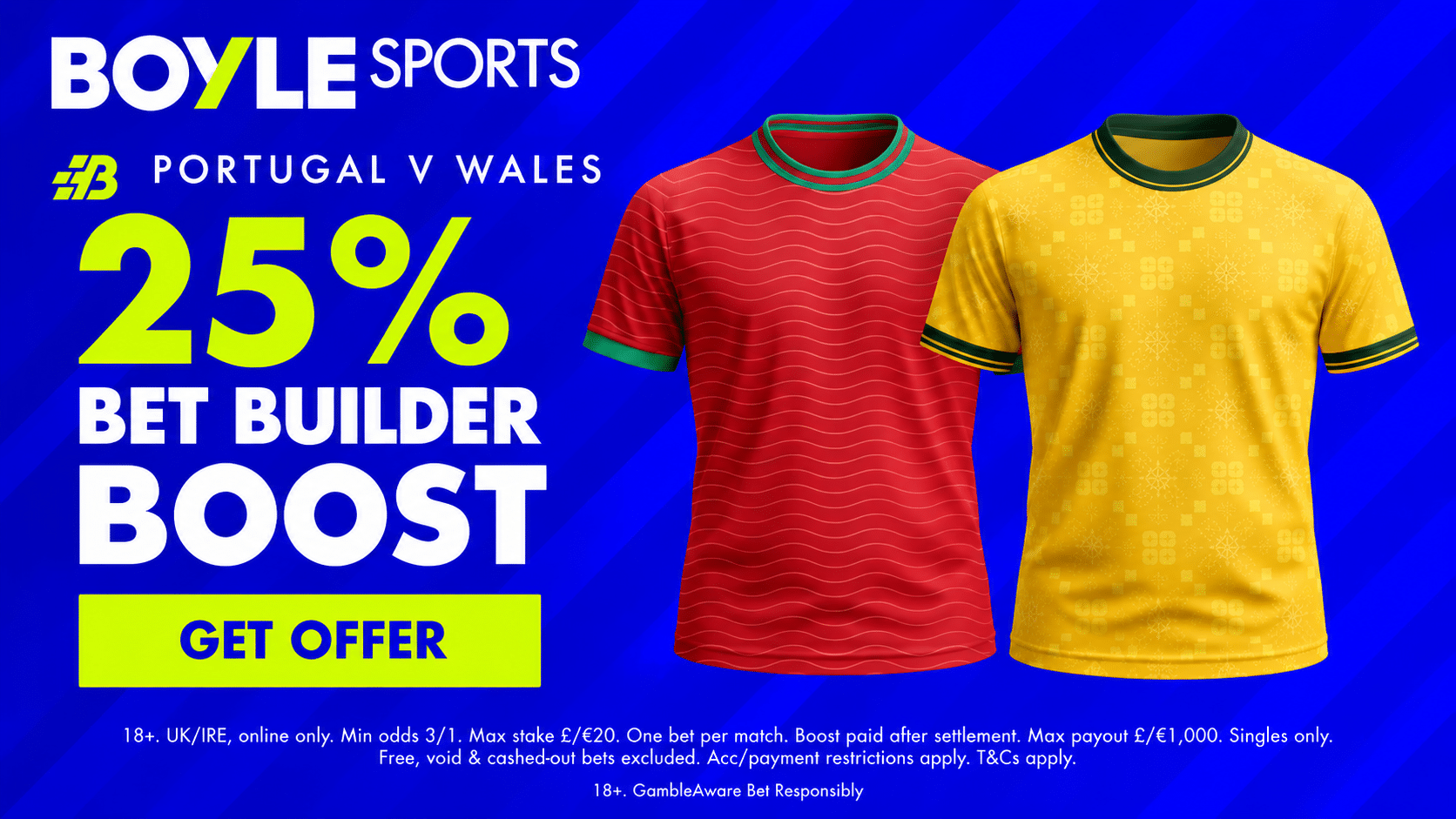 Boylesports Portugal vs Wales bet builder boost