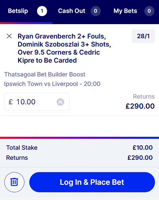 Ipswich vs Liverpool Betfred boost