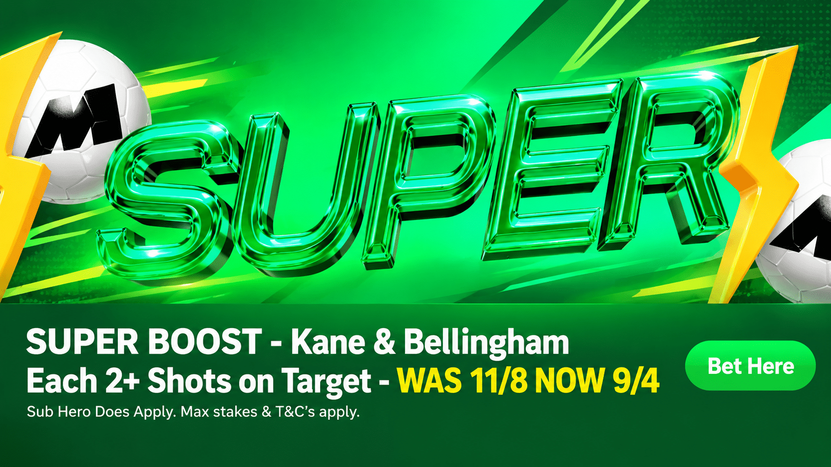 Super Boost Football Betting Banner